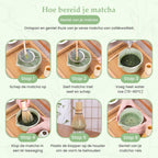 Twenty4seven® Matcha Set Compleet - 7-Delige Starterkit - Bamboe Whisk, Klopper & Kom - Accessoires voor Japanse Thee - Cadeauset - afbeelding 4