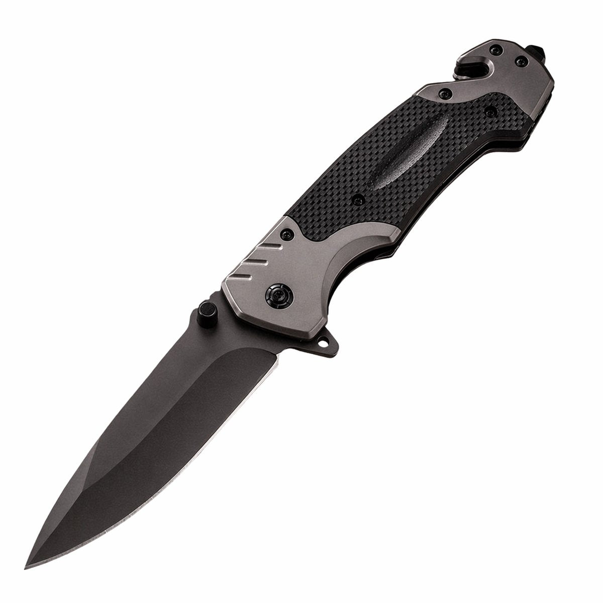 Survival zakmes outdoor – 1 hand open systeem en broekclip – 22.5 CM vouwmes – RVS - afbeelding 5