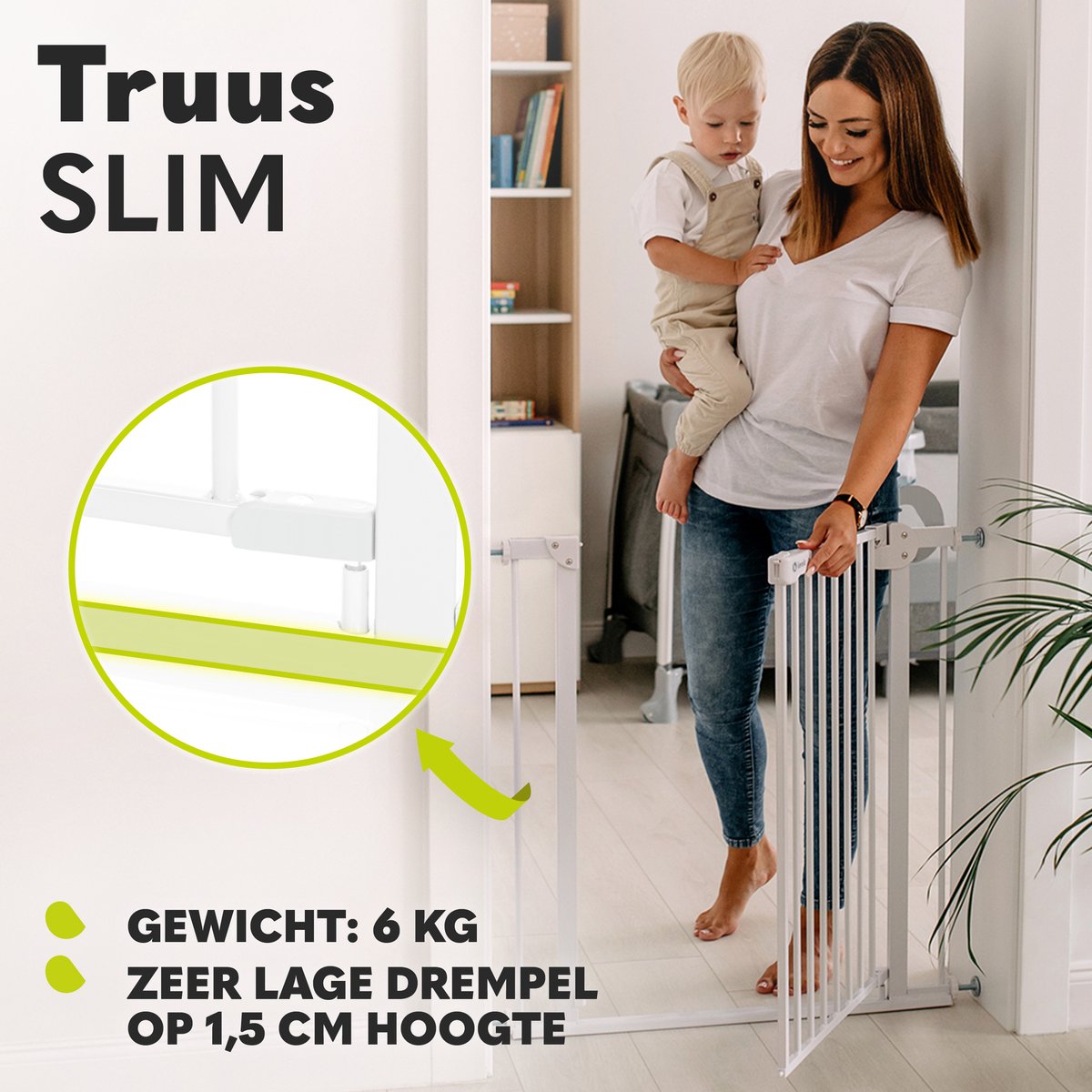 Lionelo Safety Traphekje - 75 t/m 105 cm voor Trap en Deur - Lage Drempel - Zelfsluitend - Tweezijdig Openen - Hondenhek - Traphek - Veiligheidshek - Kinderhekje - afbeelding 3