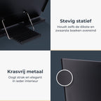 Castagnola Verstelbare Boekenstandaard - Boekenhouder met 7 Standen - Kookboekhouder Metaal - Tablethouder Zwart - Anti Slip Leesstandaard - Boekensteun - afbeelding 3
