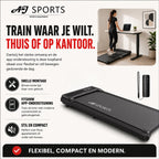 AJ-Sports Loopband - Walking Pad - 1 tot 8 km/u - Krachtige 1.0 PK Motor - afbeelding 4
