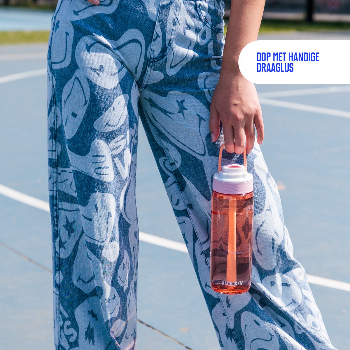 Kambukka Lagoon waterfles 750ml - Mango Tango met geïntegreerd rietje - 100% lekvrij - afbeelding 4