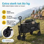BRASQ Opvouwbare Bolderkar - 100 L - 80 kg - afbeelding 2