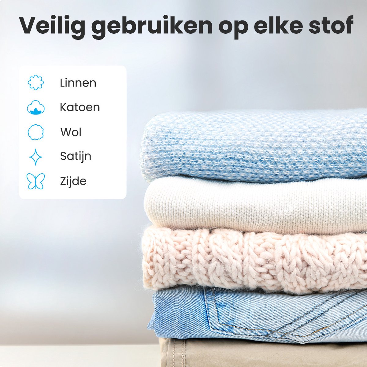 Auronic Kledingstomer - Stoomapparaat - Krachtige Handstomer Kleding en Meubilair - 300ml - 1500W - Steamer - 2 Opzetstukken - Extra Lang Snoer - Zwart - afbeelding 5