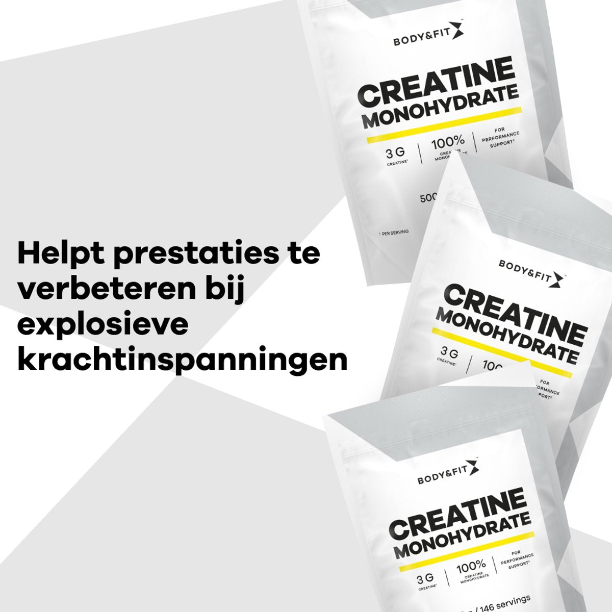 Body & Fit Creatine Monohydrate - 100% Creatine Monohydraat - Supplement voor Spieropbouw/Prestaties - Smaakloos - afbeelding 4