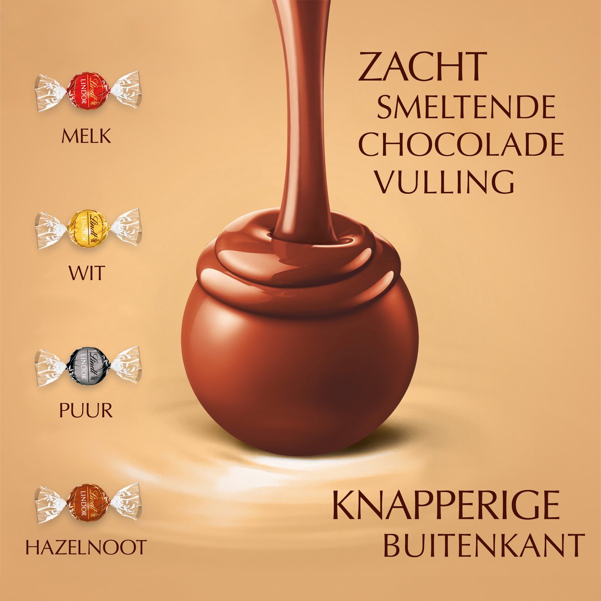 Lindt LINDOR Gemengde chocolade bonbons - 1000g - 80 gemengde chocolade bonbons - afbeelding 2