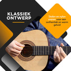 Finesse Akoestische Gitaar - met Videocursus - Nylon Snaren - Klassieke Gitaar - Spaanse Gitaar - Kind - Volwassenen - Naturel - afbeelding 2