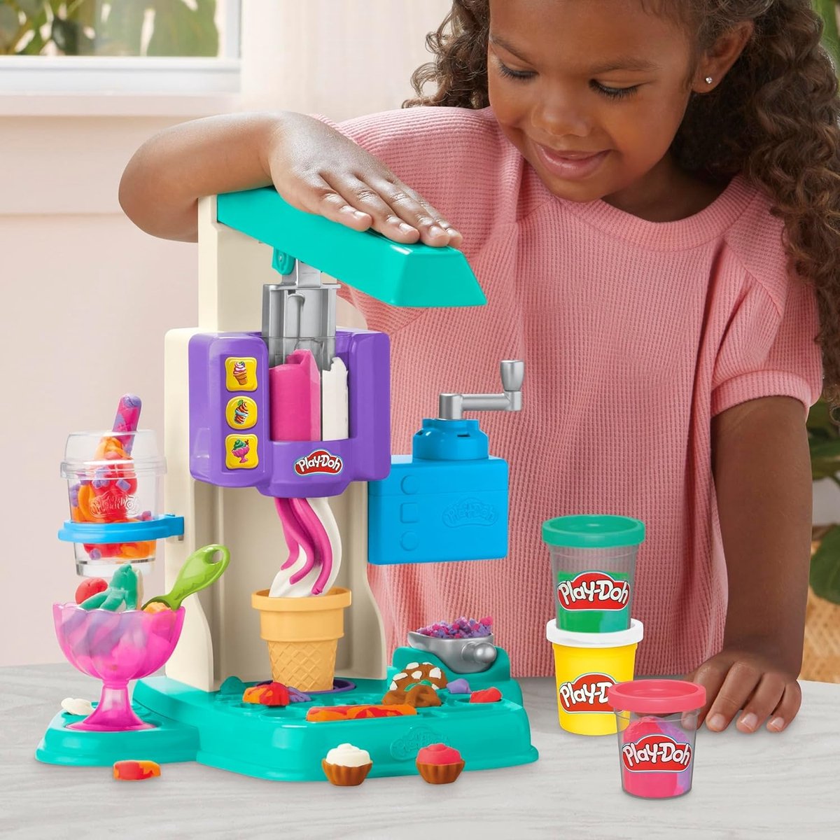 Play-Doh Rainbow Softijs Speelset - Boetseerklei - Inclusief 5 Play-Doh potjes - afbeelding 1