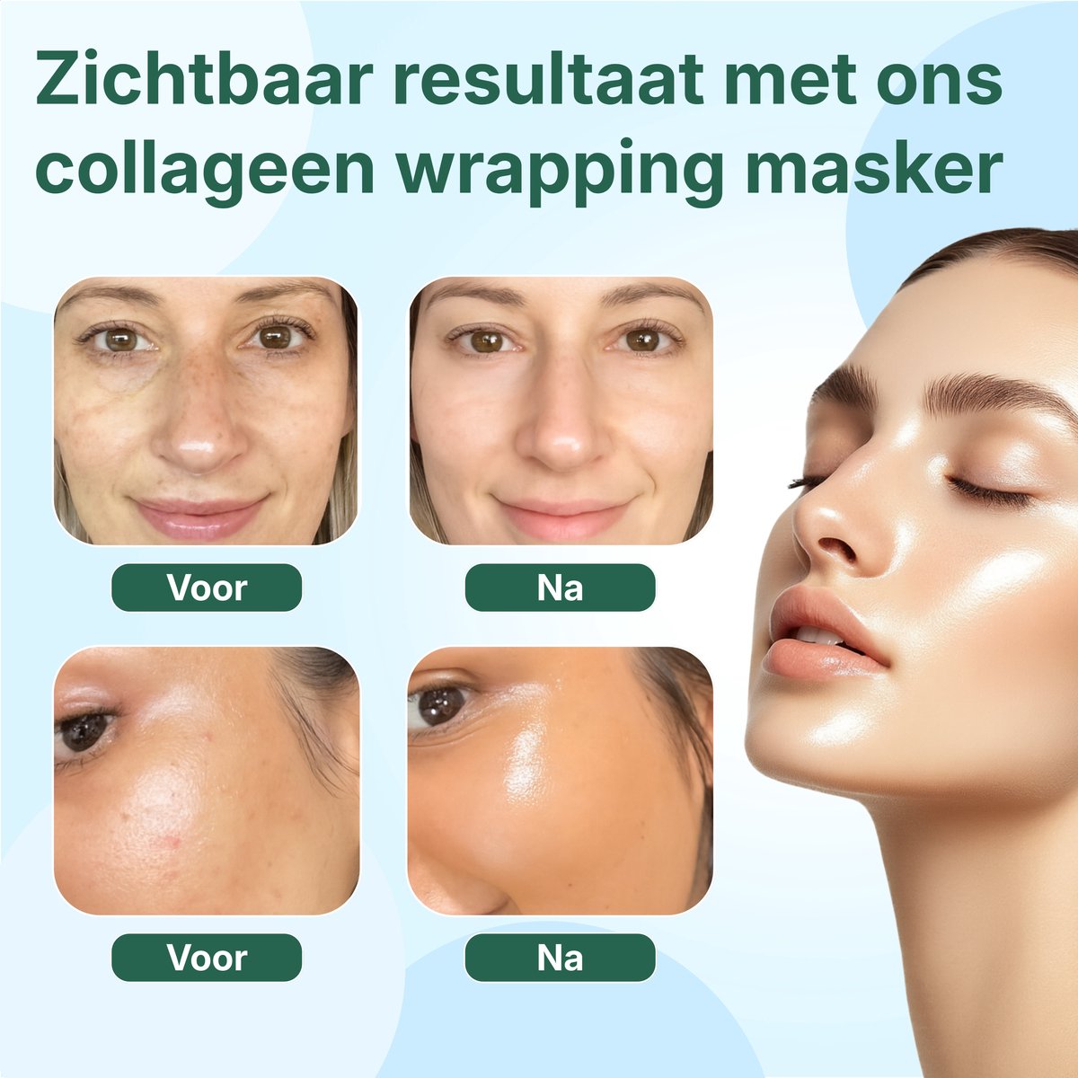 Collageen Wrapping Masker - 2 stuks - 150ML - Nacht gezichtsmasker - Hydraterend & Verstevigend - Korean skincare - peel off - afbeelding 5