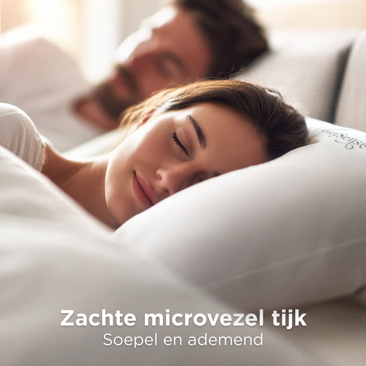 CozySense® Hoofdkussen - Set van 2 - 50x70 CM - Ademend Slaapkussen met Zachte Microvezel Hoes - Hotel Kussen - Pillow - Voor Zij-, Buik- en Rugslapers - afbeelding 2