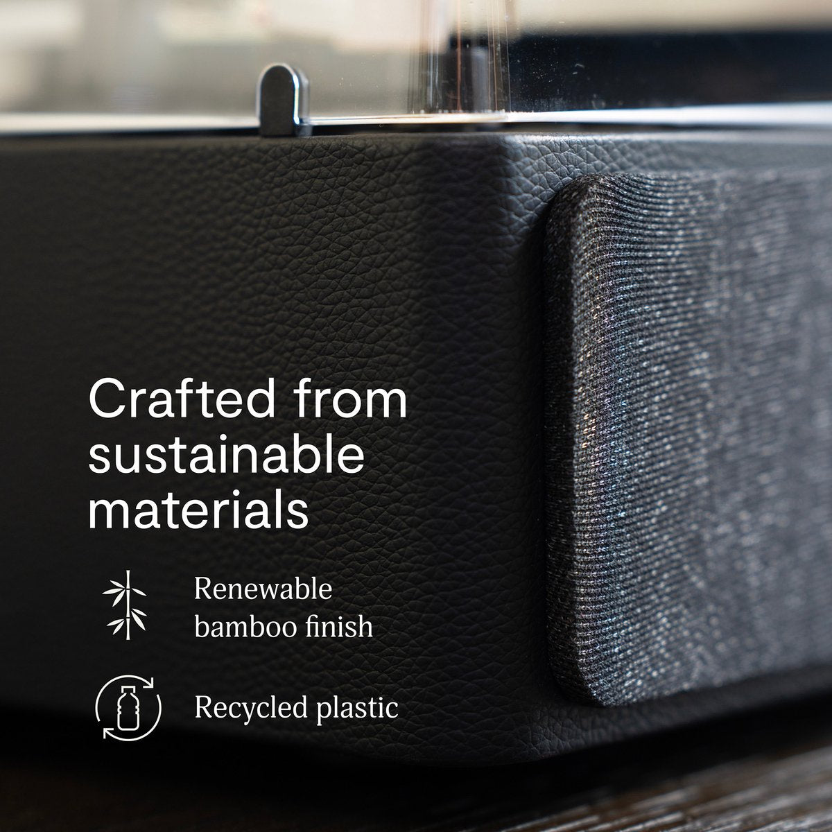 House of Marley Rise Up Bluetooth Platenspeler - Ingebouwde Speakers - Vinyl - Bluetooth Speakers - Auto-stop - Draadloos - Home Audio - Gemaakt van Duurzame Materialen - afbeelding 2