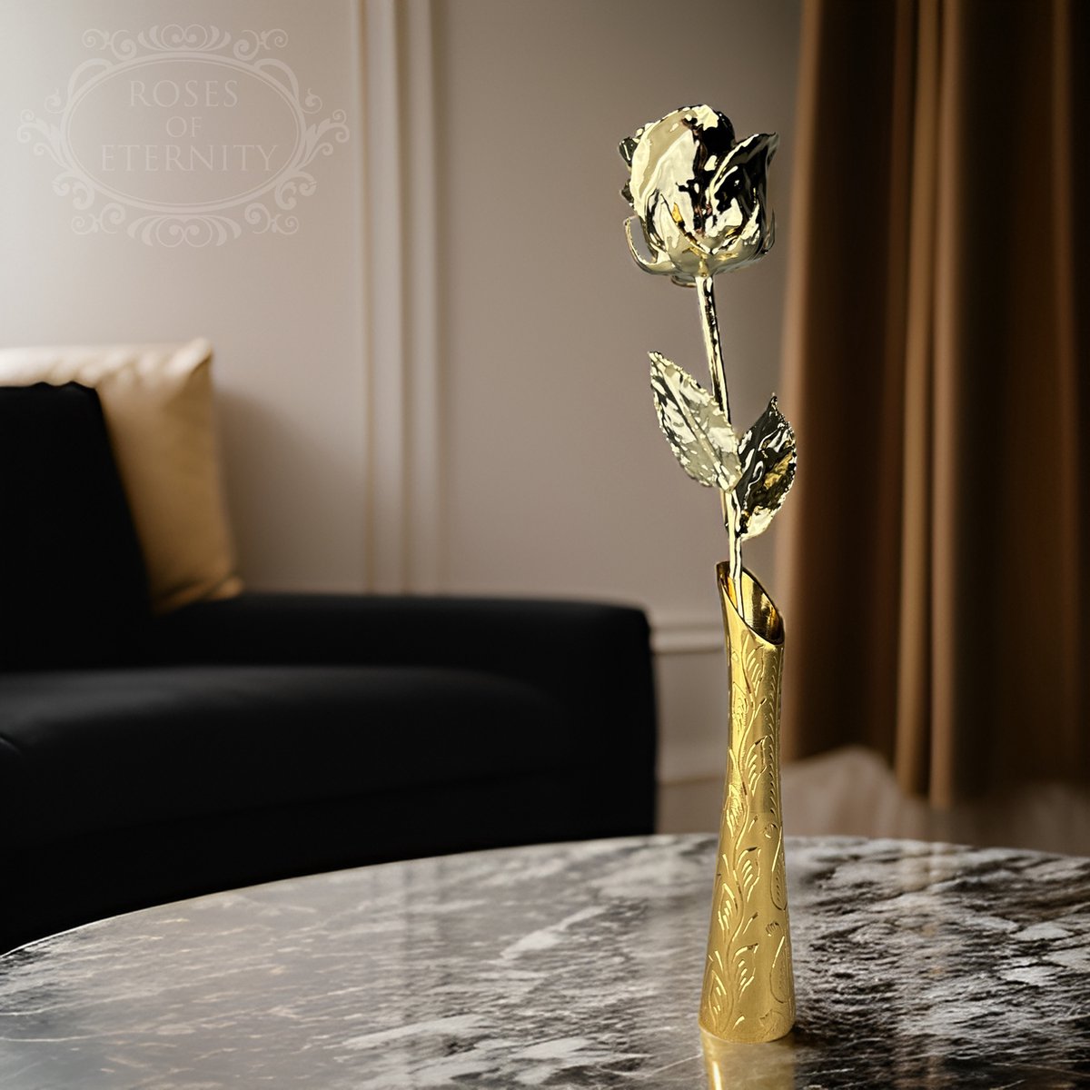 Roses of Eternity - 24K Gouden Roos met Vaas - Cadeau voor Moederdag, vrouw, vriendin, haar, Valentijn - Moederdag - Valentijnsdag - Huwelijk - Romantisch Liefdes cadeautje - afbeelding 1