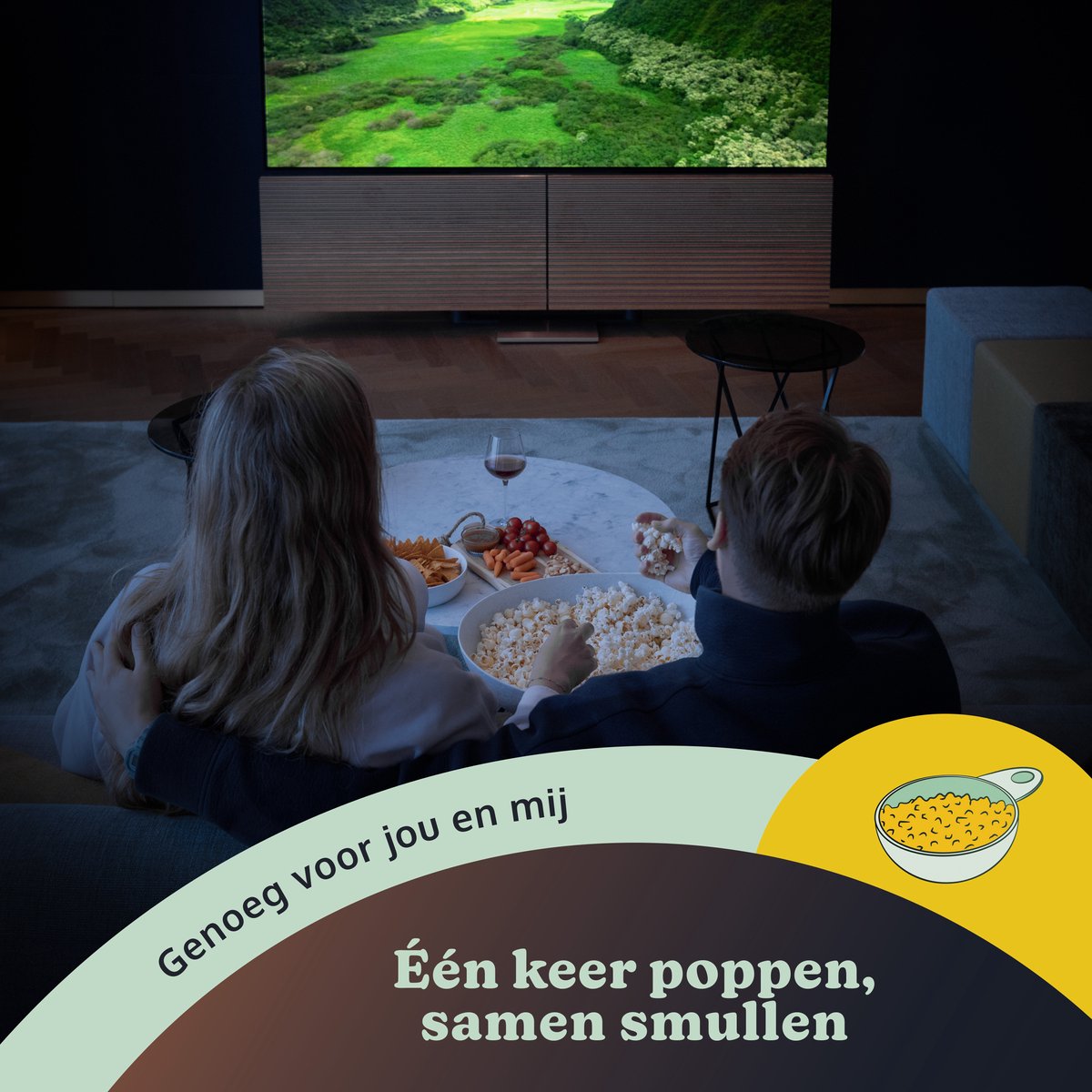 JAP Appliances Happy Pops - Retro popcorn machine (2-3 personen) 1200W - Inclusief maat- en botersmeltlepel - Klaar binnen 3 minuten - Zonder olie - Groen - afbeelding 3