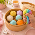 Jeppies® Squishy Dumpling - Squishy - Stressbal - Fidget Toy - 1 Stuk - Rainbow - afbeelding 5