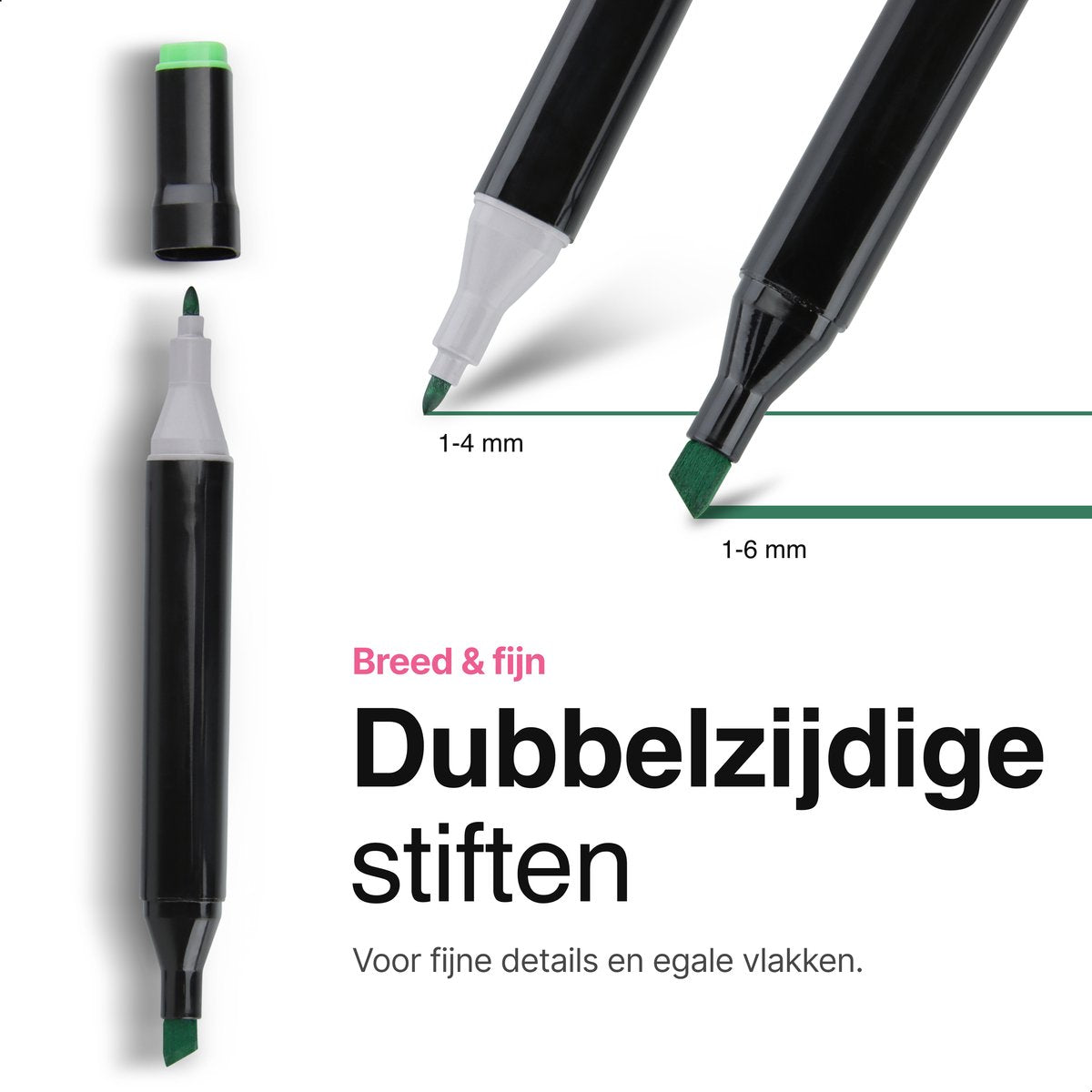 Twinmarkers 168 stuks voor volwassenen - Alcohol markers - Stiften - Markeerstiften - Vivid Green - afbeelding 3