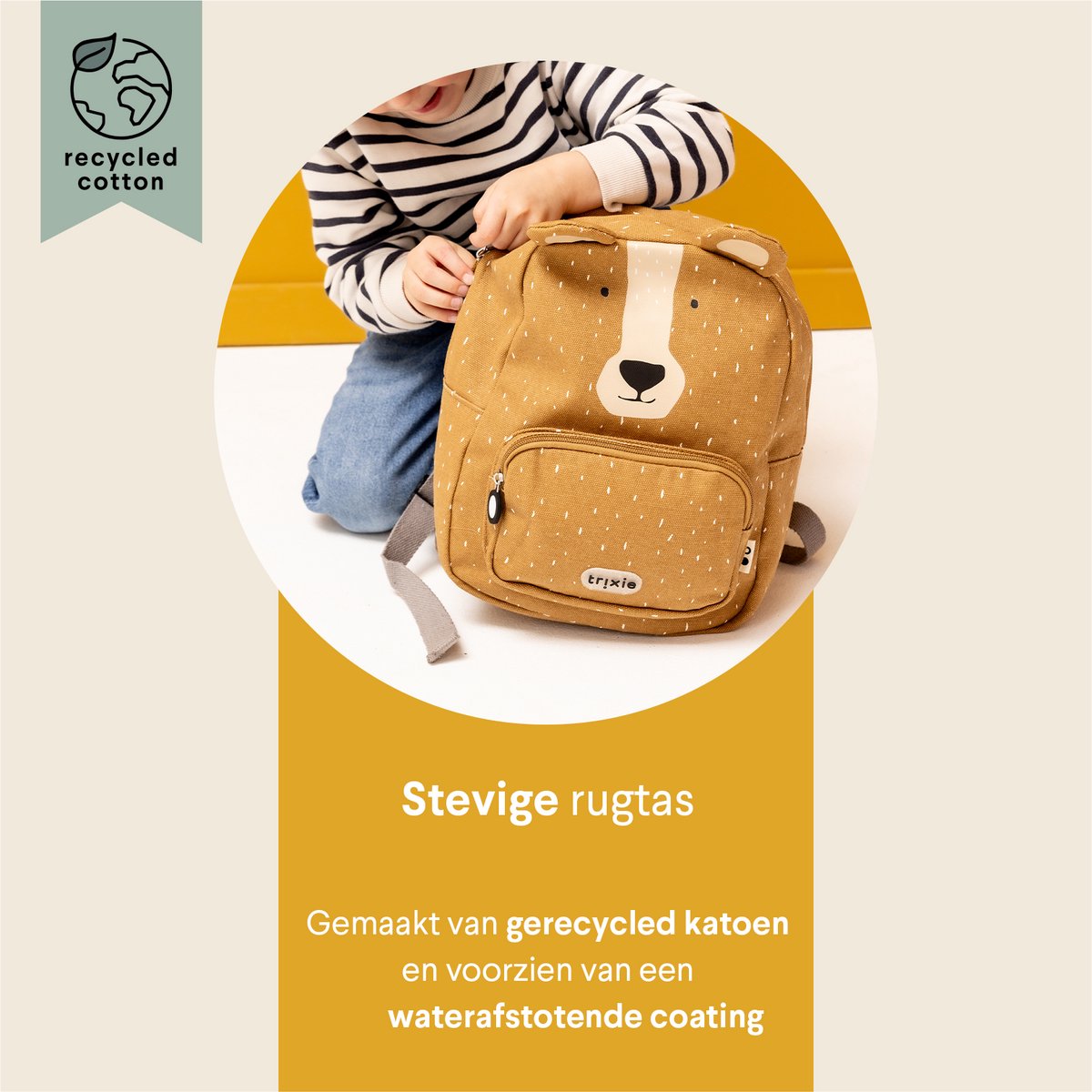 Trixie Rugzak - Mr. Bear - Schooltas Waterafstotend - Boekentas voor Kind - Voor Jongens en Meisjes - Geschikt als Gymtas - afbeelding 5