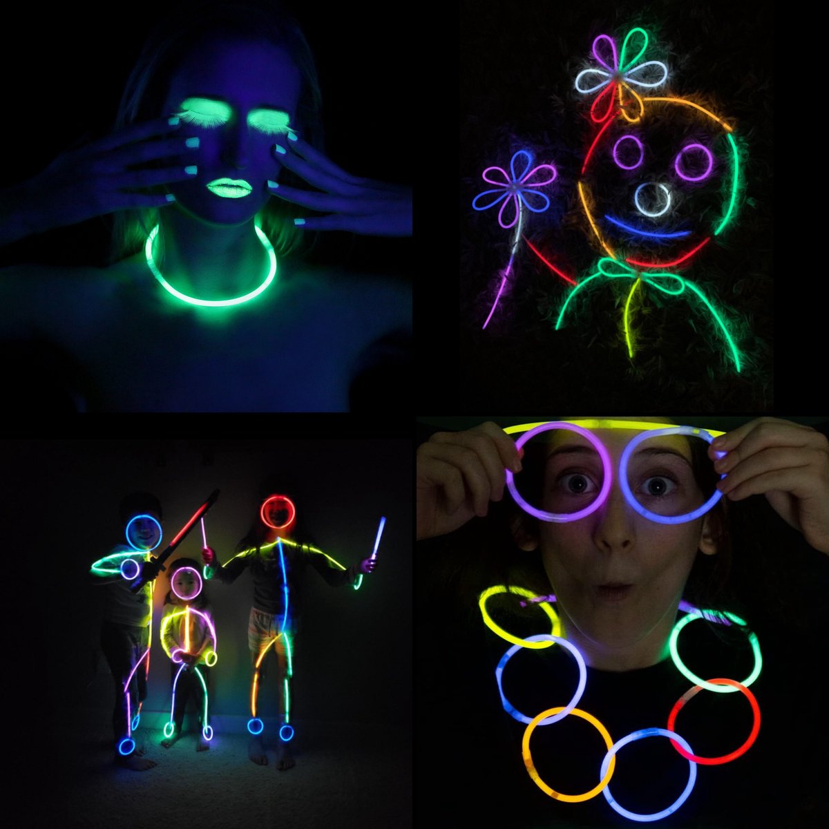 Partizzle 100 stuks Glow in the Dark Sticks met Connectors - Glowsticks - Neon / Carnaval / Kerst / Oud en nieuw Party Artikelen Breekstaafjes - Verjaardag Feest Versiering / Decoratie - 7 Kleuren - afbeelding 3
