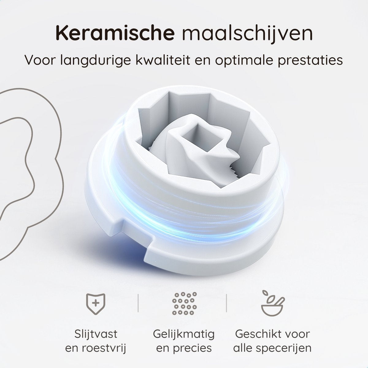 Deleca Elektrisch Peper en Zoutmolen Set Gustaro - 130ml Opslag Capaciteit - Luxe Zout & Pepermolen Stel - Instelbare Maalgraad - Geschenkverpakking Kerst / Sinterklaas Cadeau - USB Oplaadbaar / Zwart - afbeelding 4