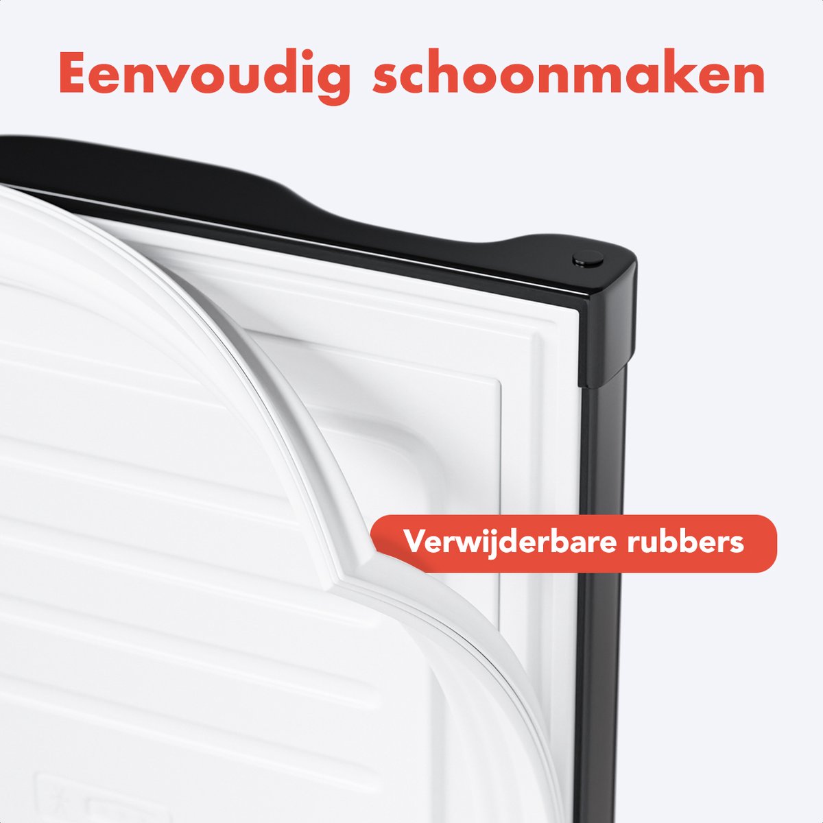 KitchenBrothers Vriezer - 64L - Diepvriezer - Compact Tafelmodel - 3 Vrieslades - Diepvrieskast - Vrijstaand - Zwart - afbeelding 5