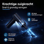 CarMe 2-in-1 Auto Stofzuiger Pro - Zuigen & Blazen - Kruimeldief - 8 Opzetstukken - Oplaadbaar - Handstofzuiger - Air Duster - Zwart - afbeelding 4
