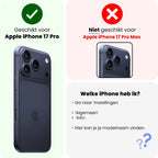 Hoesje - Geschikt voor Apple iPhone 17 Pro - Sterk & Shockproof - Siliconen Shock Case - Hoes Cover - Telefoonhoes - Transparant - afbeelding 2
