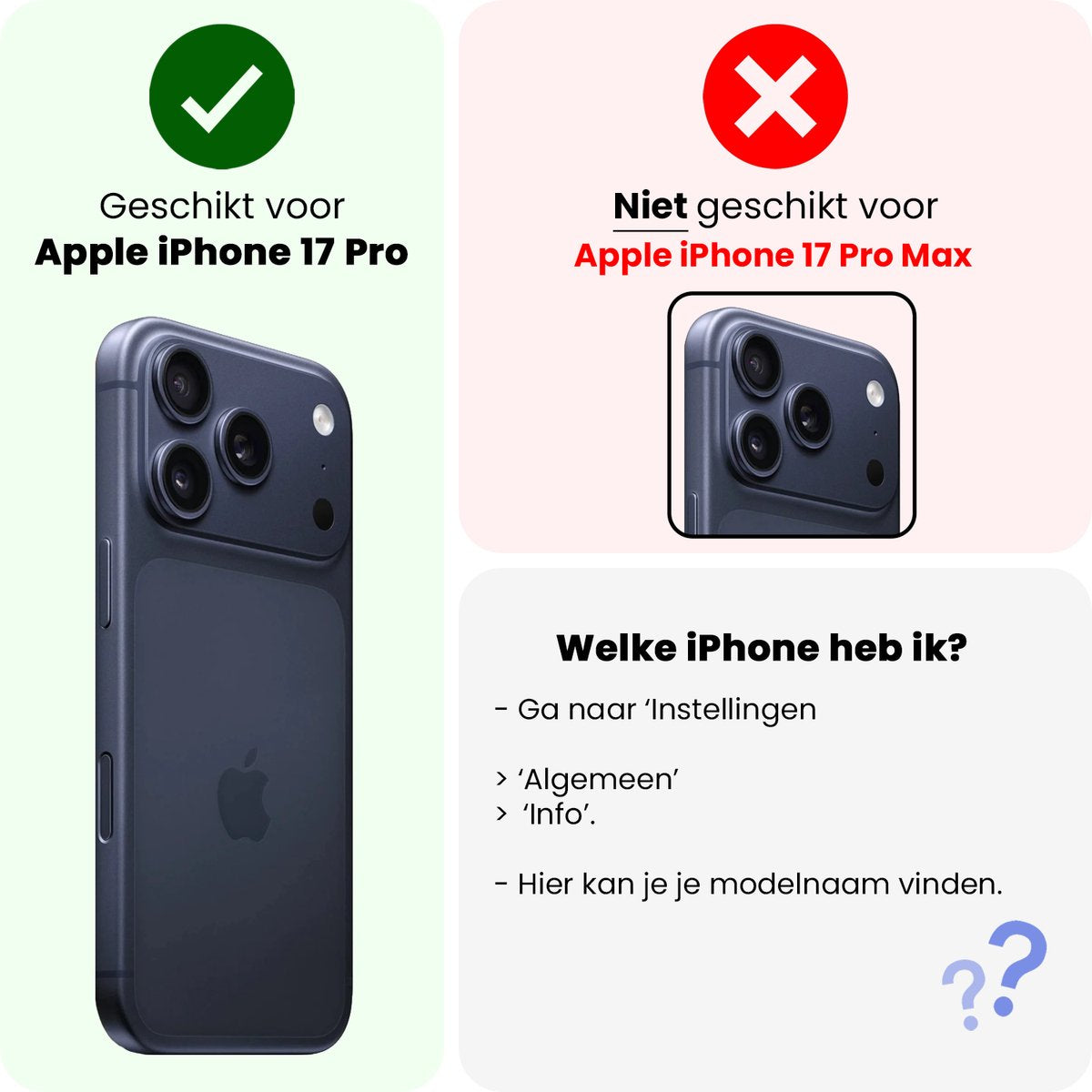 Hoesje - Geschikt voor Apple iPhone 17 Pro - Sterk & Shockproof - Siliconen Shock Case - Hoes Cover - Telefoonhoes - Transparant - afbeelding 2