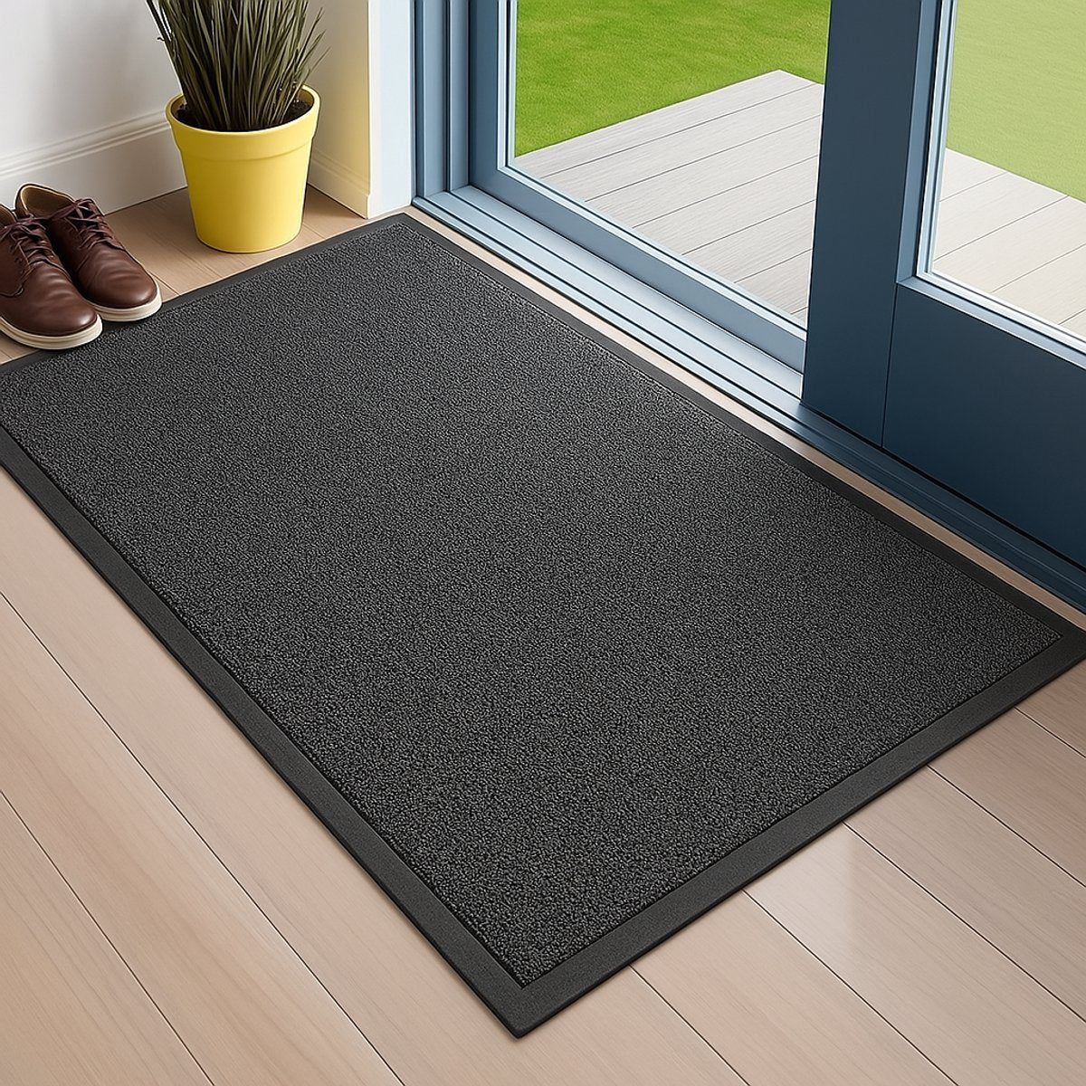 Schoonloopmat | XXXL | Droogloopmat voor binnen | 90x150 Antraciet | Anti slip deurmat - afbeelding 2