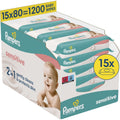 Pampers Sensitive Billendoekjes - 15 x 80 doekjes - afbeelding 1