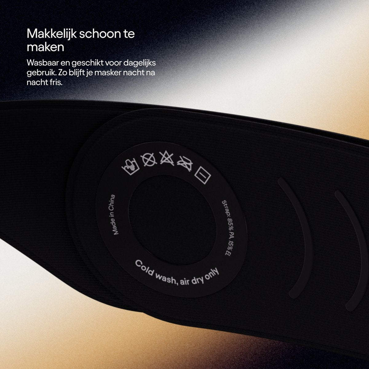 Loop Eclipse™-slaapmasker - Premium lichtblokkerend oogmasker voor slapen, reizen, dutjes en zijslapers - Zwart - afbeelding 2