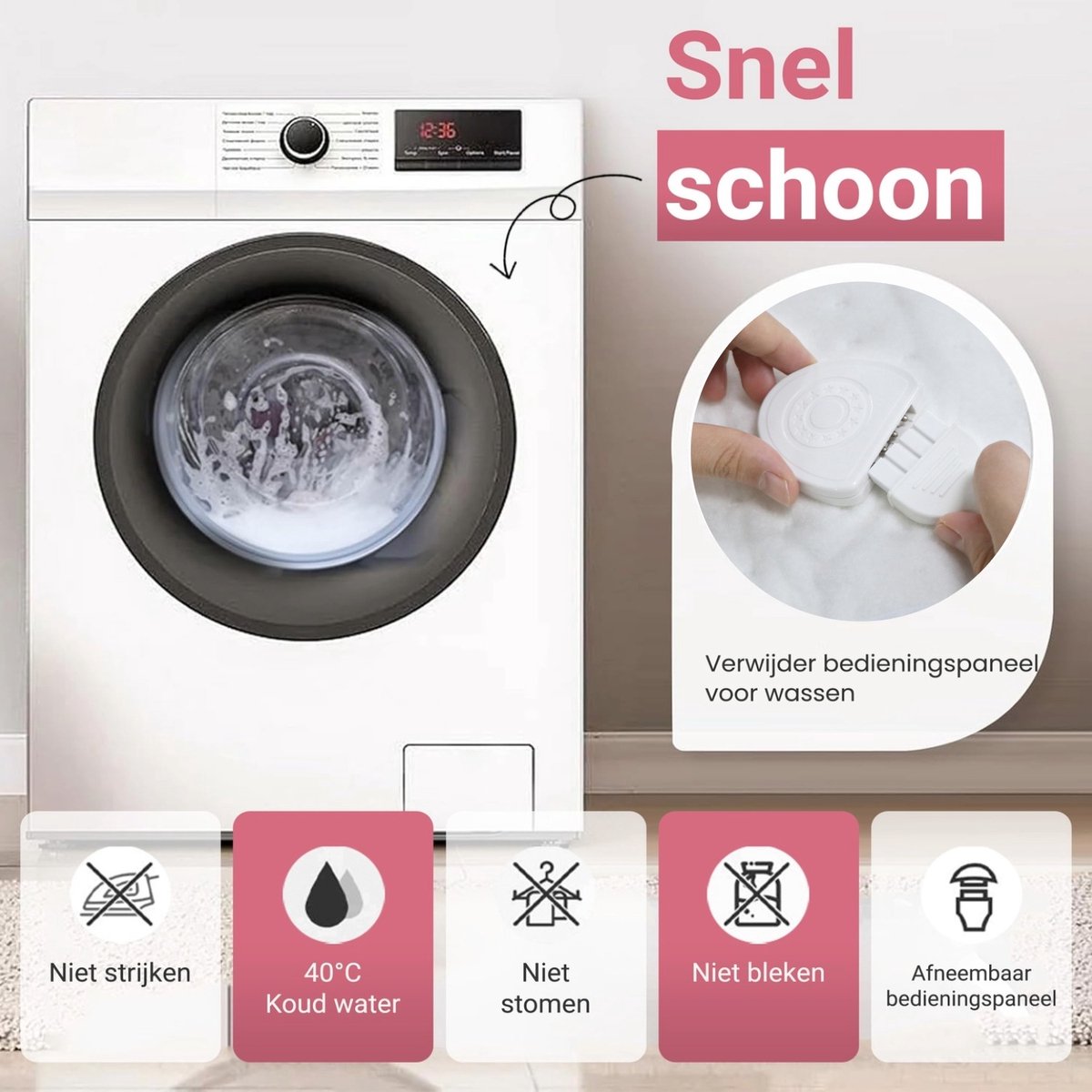 Eenpersoons elektrische onderdeken met aparte voetzone - 190x90 cm - Anti allergie - Antibacterieel - 6 warmtestanden - Voetwarmte - Warmtedeken - Fleece - STAUS&BACH DualZone - Wit - afbeelding 5