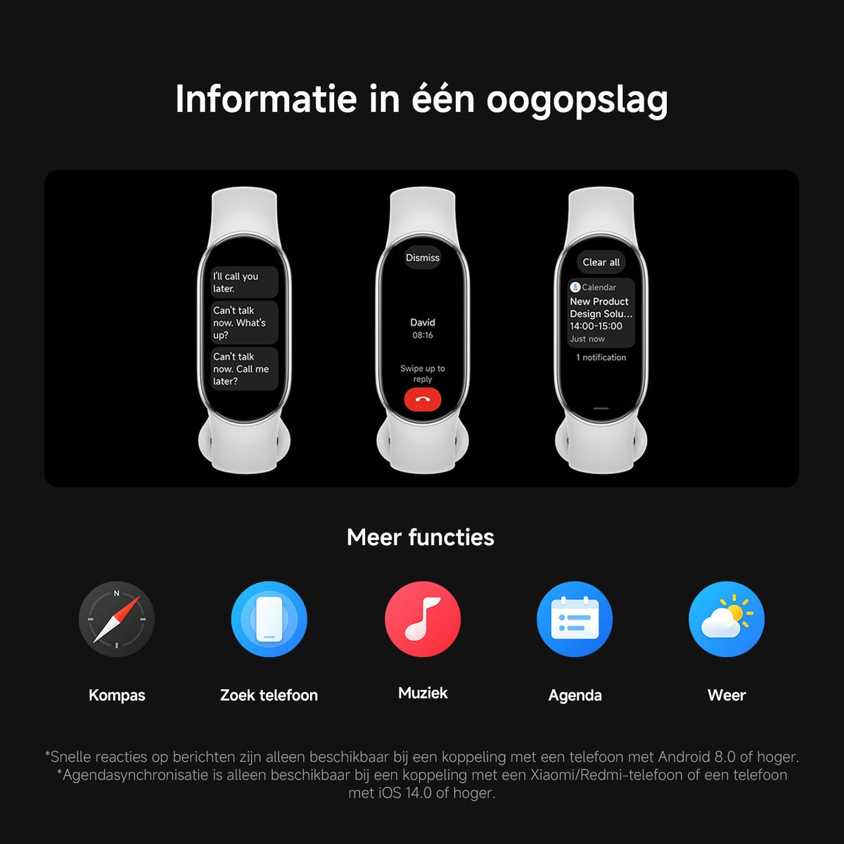 Xiaomi Smart Band 10 - 1,72-inch AMOLED - 150+ sportmodi - 21 dagen batterij - Zwart - afbeelding 2