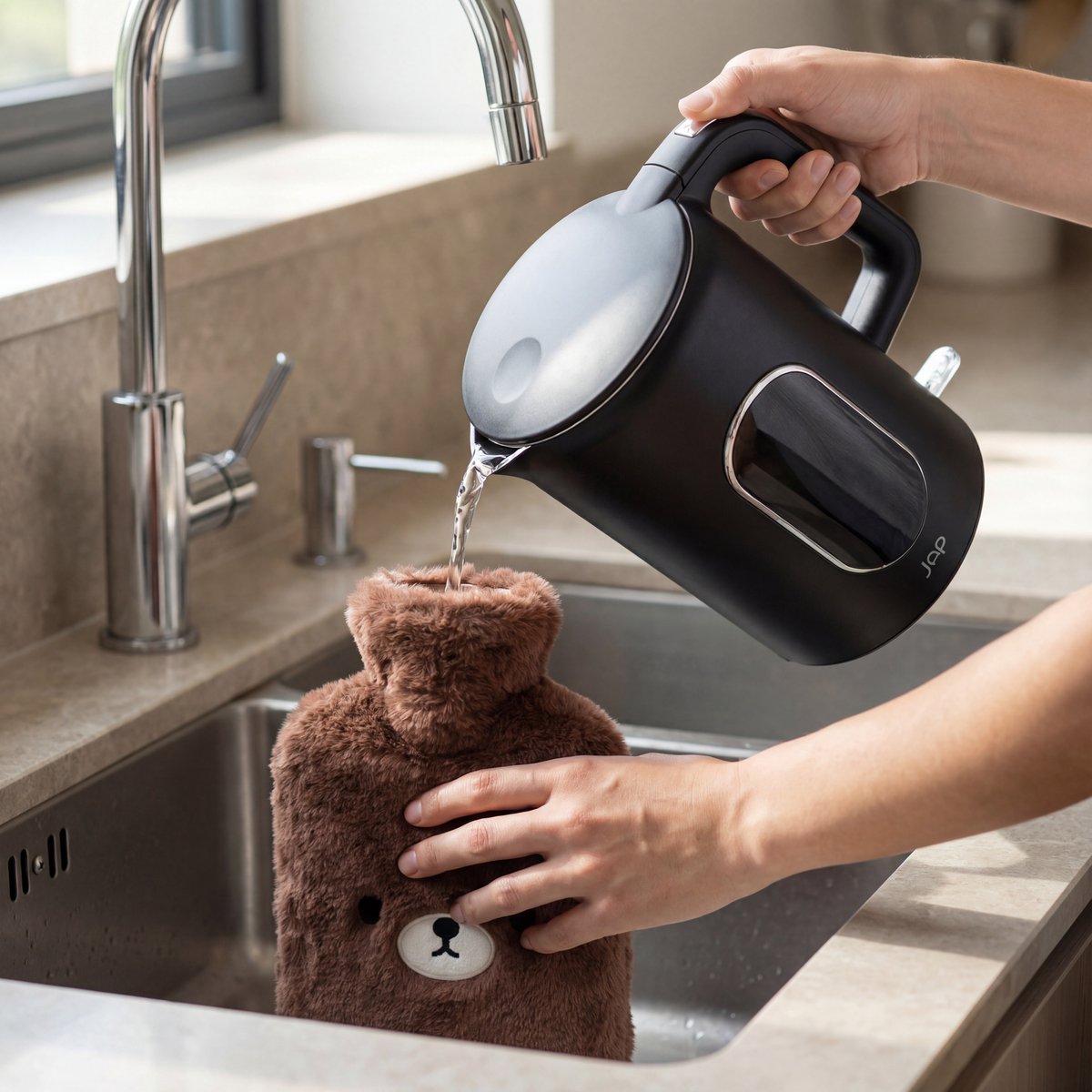 JAP Appliances Aquanova - Waterkoker (1.7 liter) met temperatuurregeling - Warmhoudfunctie - 40°C voor babyvoeding - Zwart - afbeelding 3