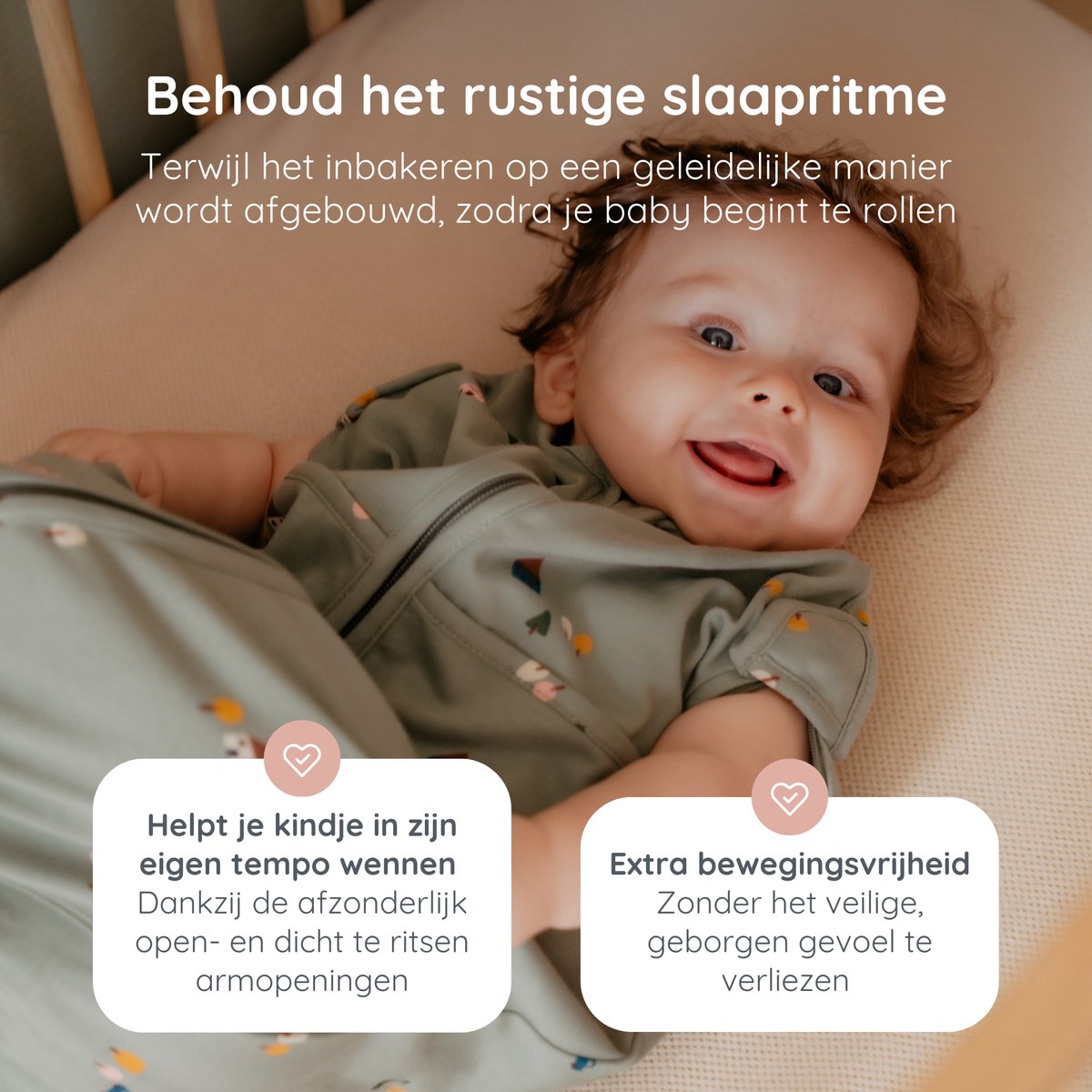 Puckababy Mini Inbakerslaapzakje - 3-6m - Tiny Village - TOG 0.5 - afbeelding 2