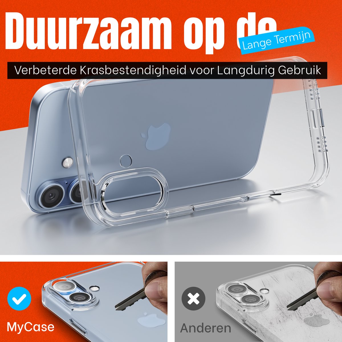 Hoesje - geschikt voor iPhone 17 - Transparant - shock proof - afbeelding 2