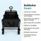 BRASQ Opvouwbare Bolderkar - 100 L - 80 kg - afbeelding 3