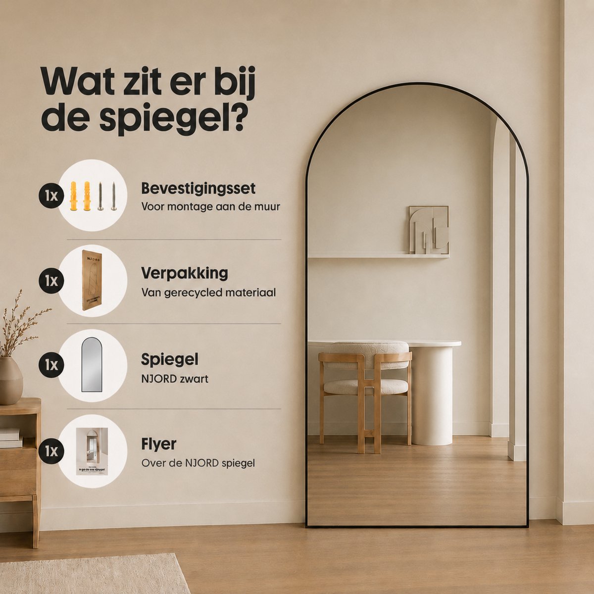 Mølin Mirrors - 200x100 - Zwart - afbeelding 5