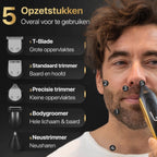 Wellshave 5 in 1 Baardtrimmer Mannen Pro - Trimmer Baard en Lichaam - afbeelding 3