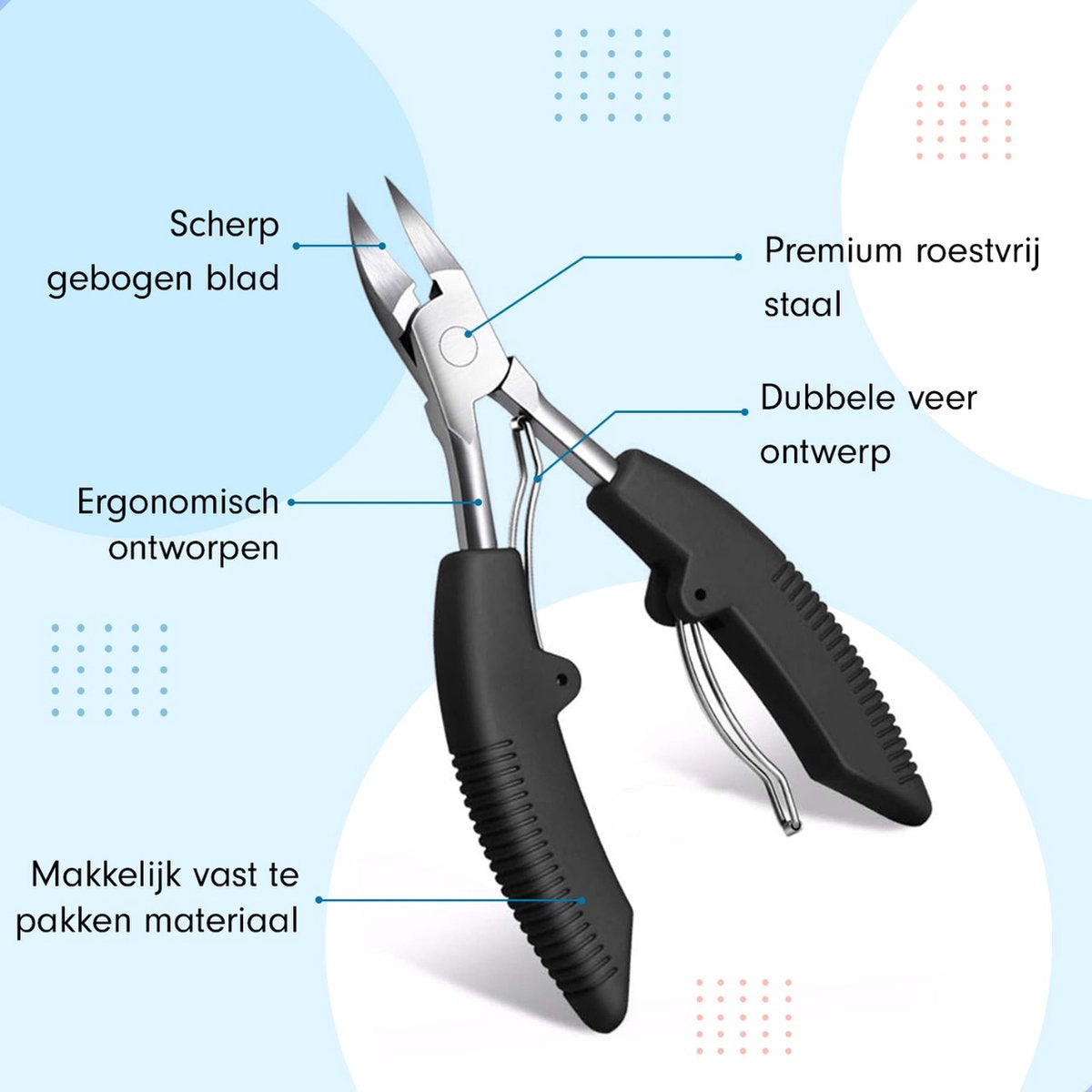Christian Deluxe® Professionele Nageltang - Voor harde teennagels - Kalknagel - Ingegroeide teennagel - Schimmelnagel - Nagelknipper - Teennagelknipper - Pedicureset - Manicure set - Pedicure - afbeelding 5