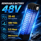 14" Opvouwbare Mini Elektrische Fiets voor Volwassenen 500W , 48V 9Ah Accu, Compacte Pendelfiets met Schokdemper en Verlichting - afbeelding 4