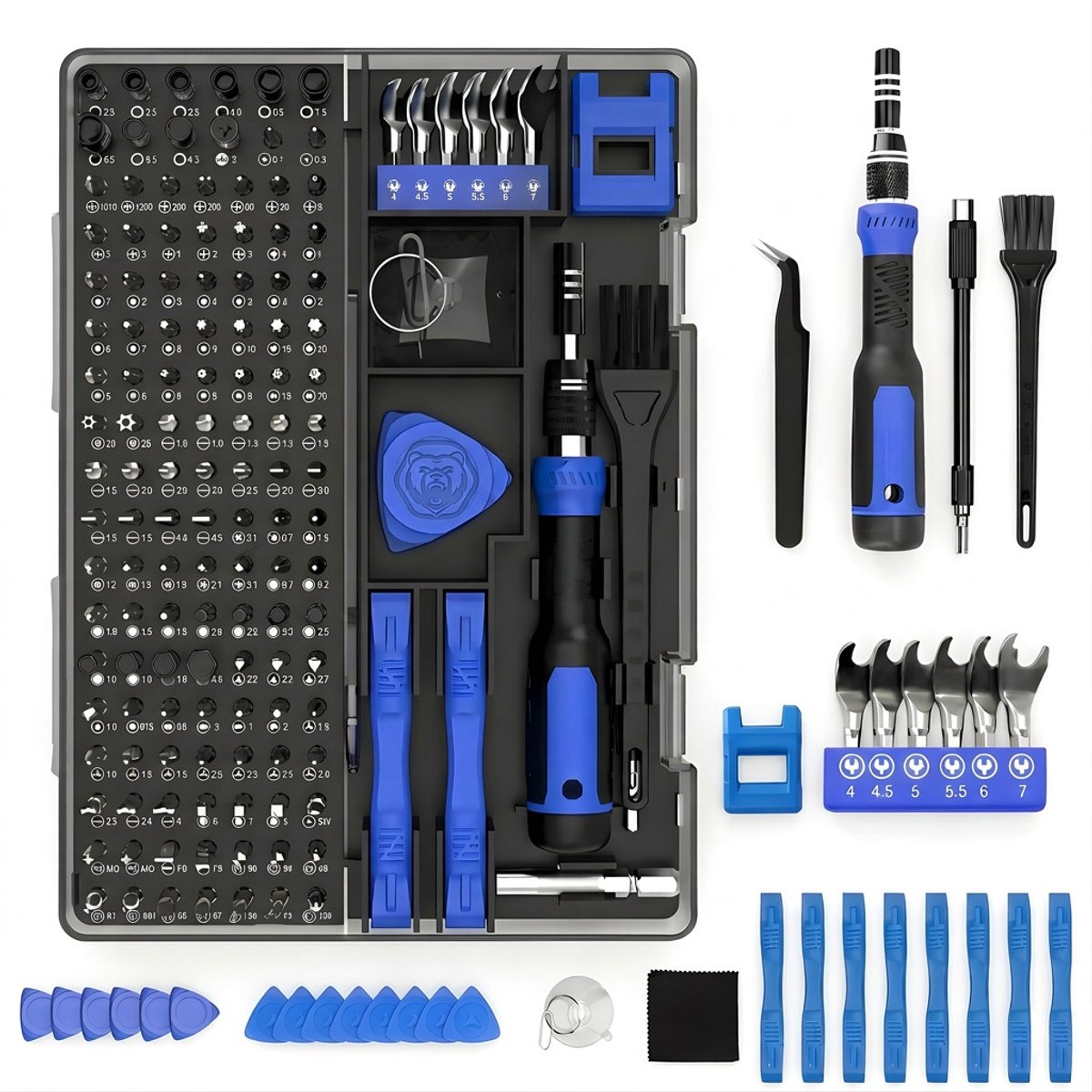 Brute Strength - 161 delige Precisie Schroevendraaierset Magnetisch - Universeel - Gereedschapset- Schroevendraaiers - Torx bitset - Mini schroevendraaier voor horloge en brillen - afbeelding 1