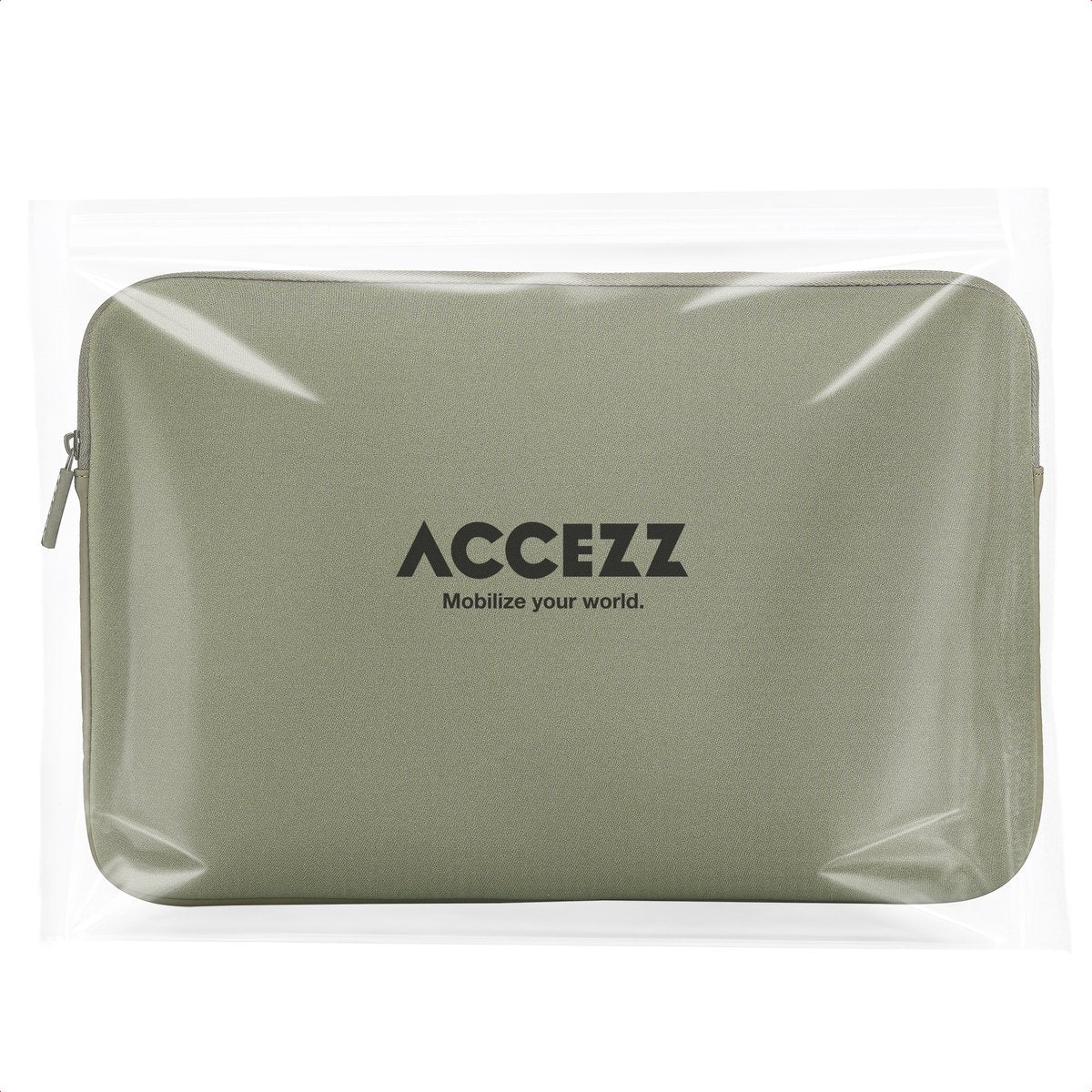 Accezz Laptop sleeve - Laptop Hoes geschikt voor 13 / 13.3 / 13.6 / 14 / 14.2 inch - Donkergroen - afbeelding 5