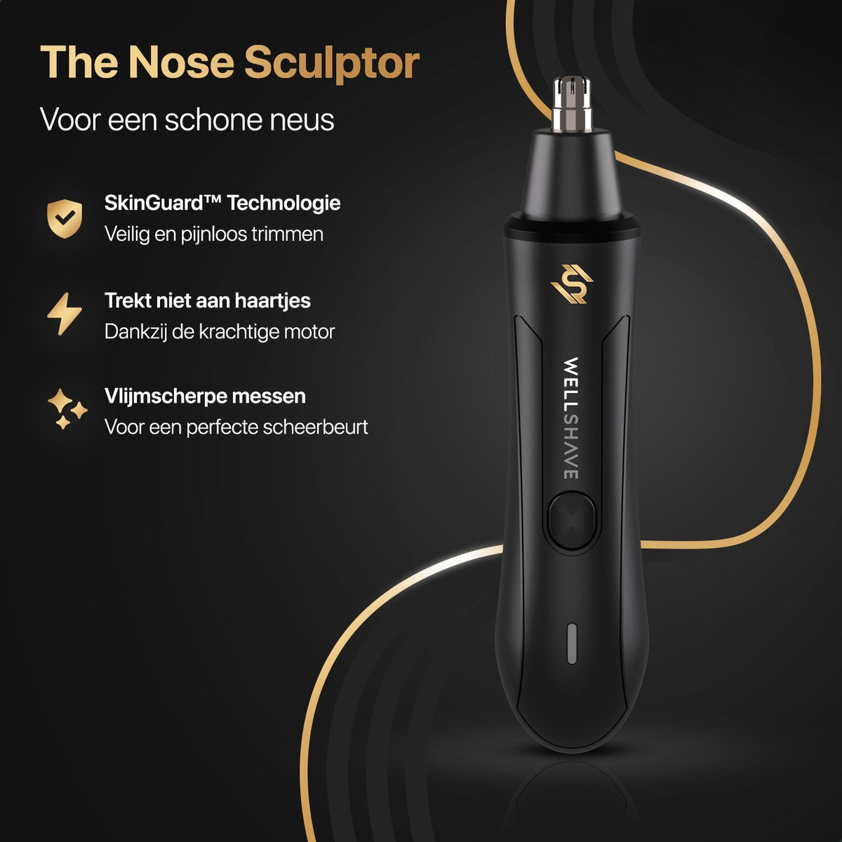 Wellshave Neustrimmer Basic - Wenkbrauw en Oorhaar trimmer - Neustrimmer mannen - Neushaartrimmer - afbeelding 2