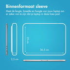 imoshion Laptop sleeve met vak - Laptop Hoes geschikt voor 15 / 15.3 / 15.6 / 16 / 16.2 inch - Zwart - afbeelding 2