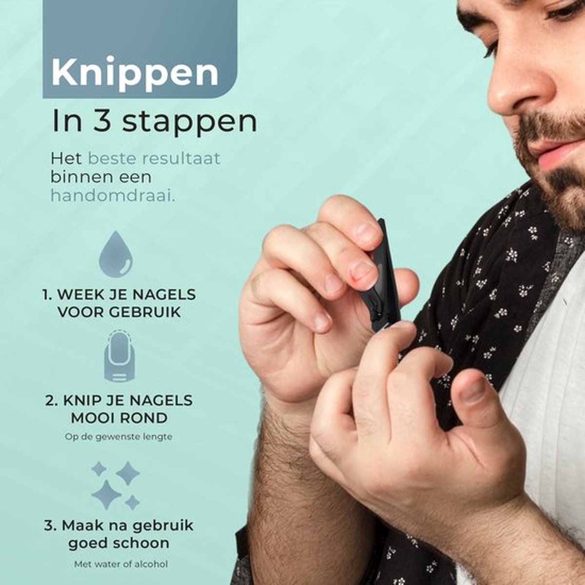 Christian Deluxe® Combo Nagelknipper Set met Nagelvijl – Nagelknipper - Teennagelknipper - Pedicureset - Manicure set - Pedicure - afbeelding 4