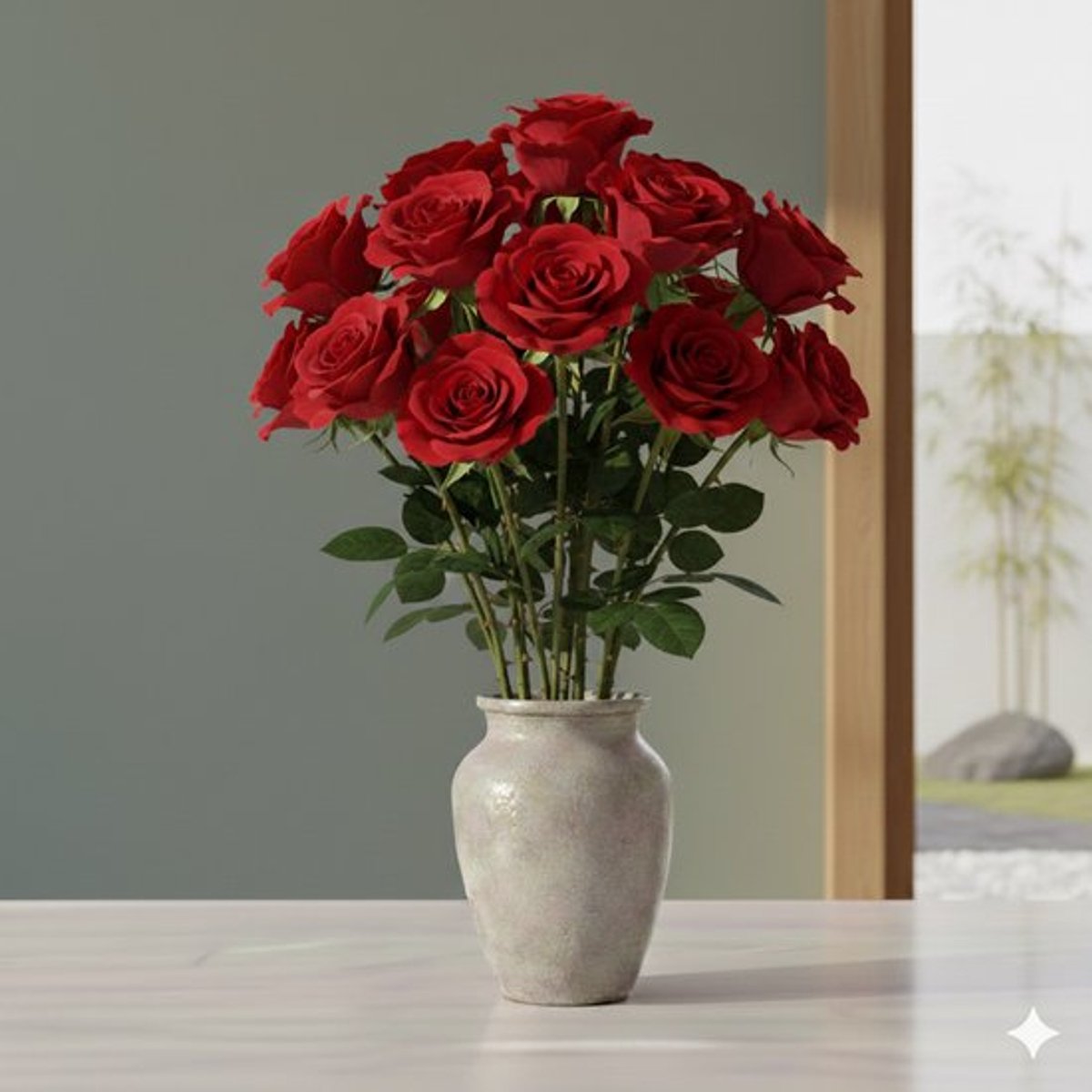 Verse rode rozen - EXCLUSIEF - Lengte ± 60 centimeter - Per 10 stuks - afbeelding 1