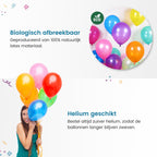 Partizzle 100 stuks Gekleurde Regenboog Latex Ballonnen - Ballonnenboog - Verjaardag / Carnaval Party Versiering - Helium Geschikt - 30 CM - afbeelding 3