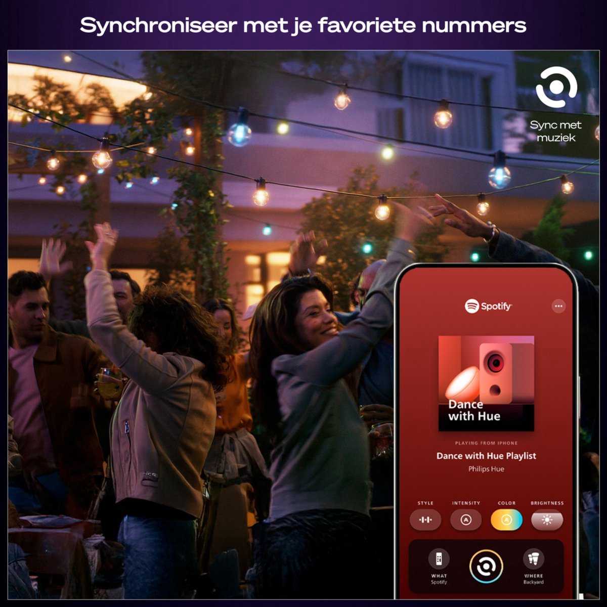 Philips Hue Festavia Lichtslinger 20 Globelampen - Wit en Gekleurd Licht - Incl. Hue Dimmer Switch - afbeelding 5