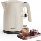 Princess Waterkoker Wave 236048 - Retro - 1.7 liter - BPA-vrij - Waterniveau indicator - 2200W - Beige - afbeelding 1