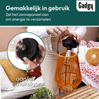 Gadgy Solar Tuinverlichting Rattan Bruin - afbeelding 2