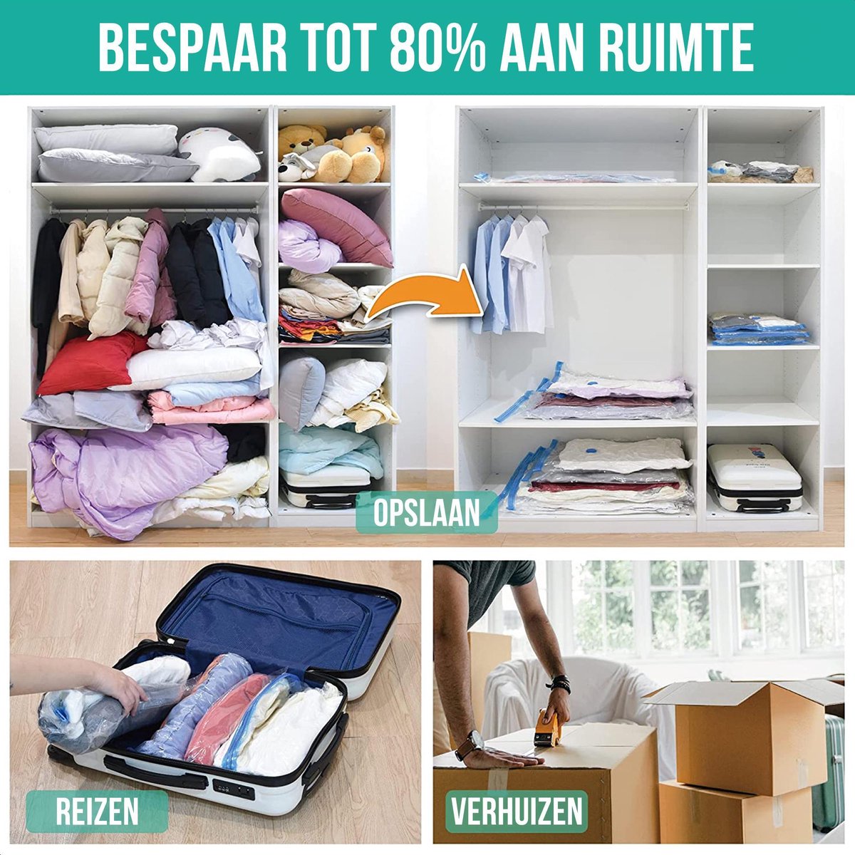 Strex Vacuümzakken voor Kleding & Dekbedden - 14 stuks - afbeelding 2